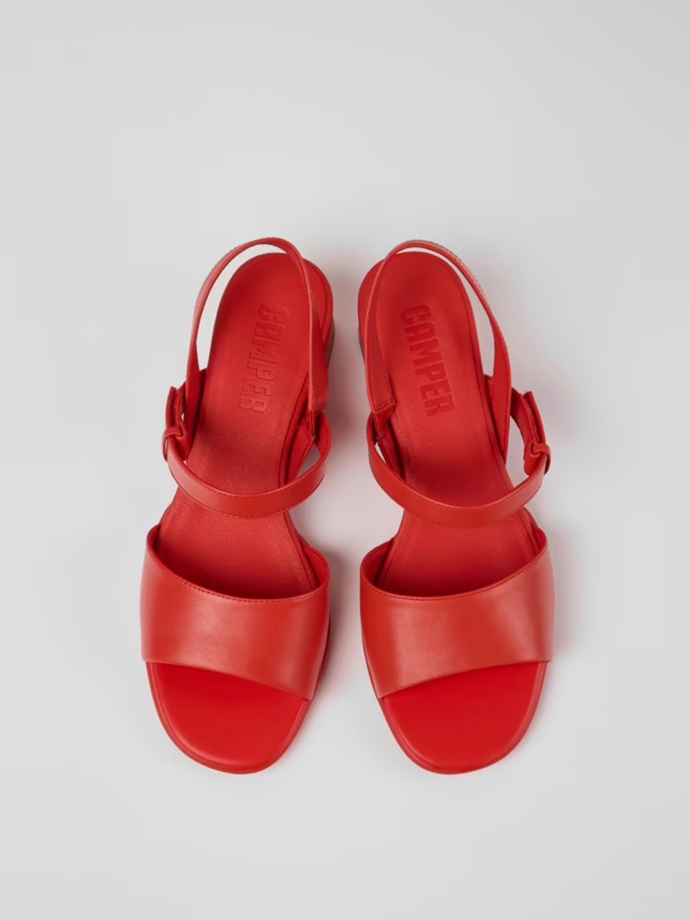 CAMPER Katie red block heel sandal size 37